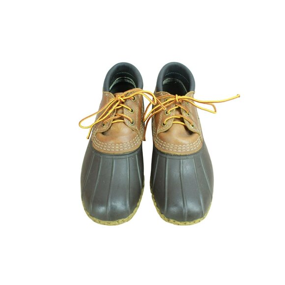 LL Bean Brown Leather Padded Collar Unlined Gumshoe Duck Boots Size 8 M - Picture 5 of 9